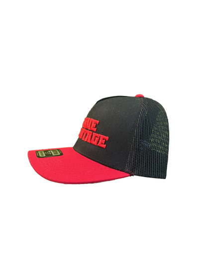 (LIMITED)True Heritage 3D Puff Foam Otto 32-285 Hat - Black/Red