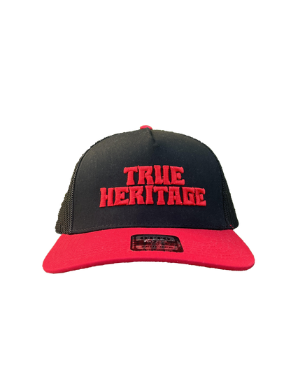 (LIMITED)True Heritage 3D Puff Foam Otto 32-285 Hat - Black/Red